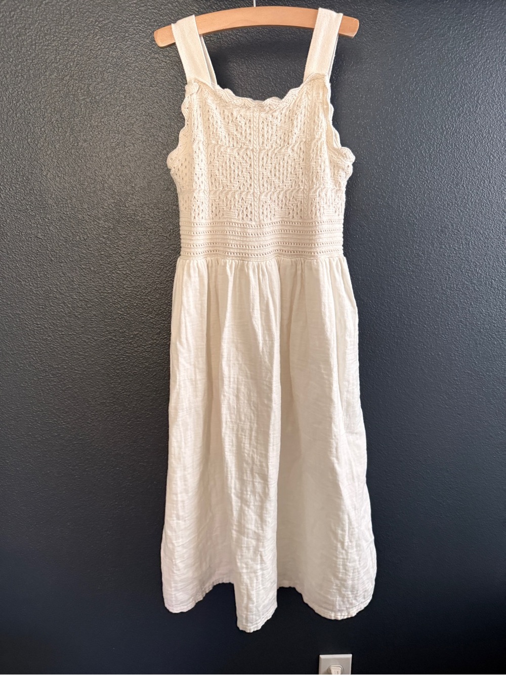 Cat & Jack Cream Crochet Bodice Sundress size 8